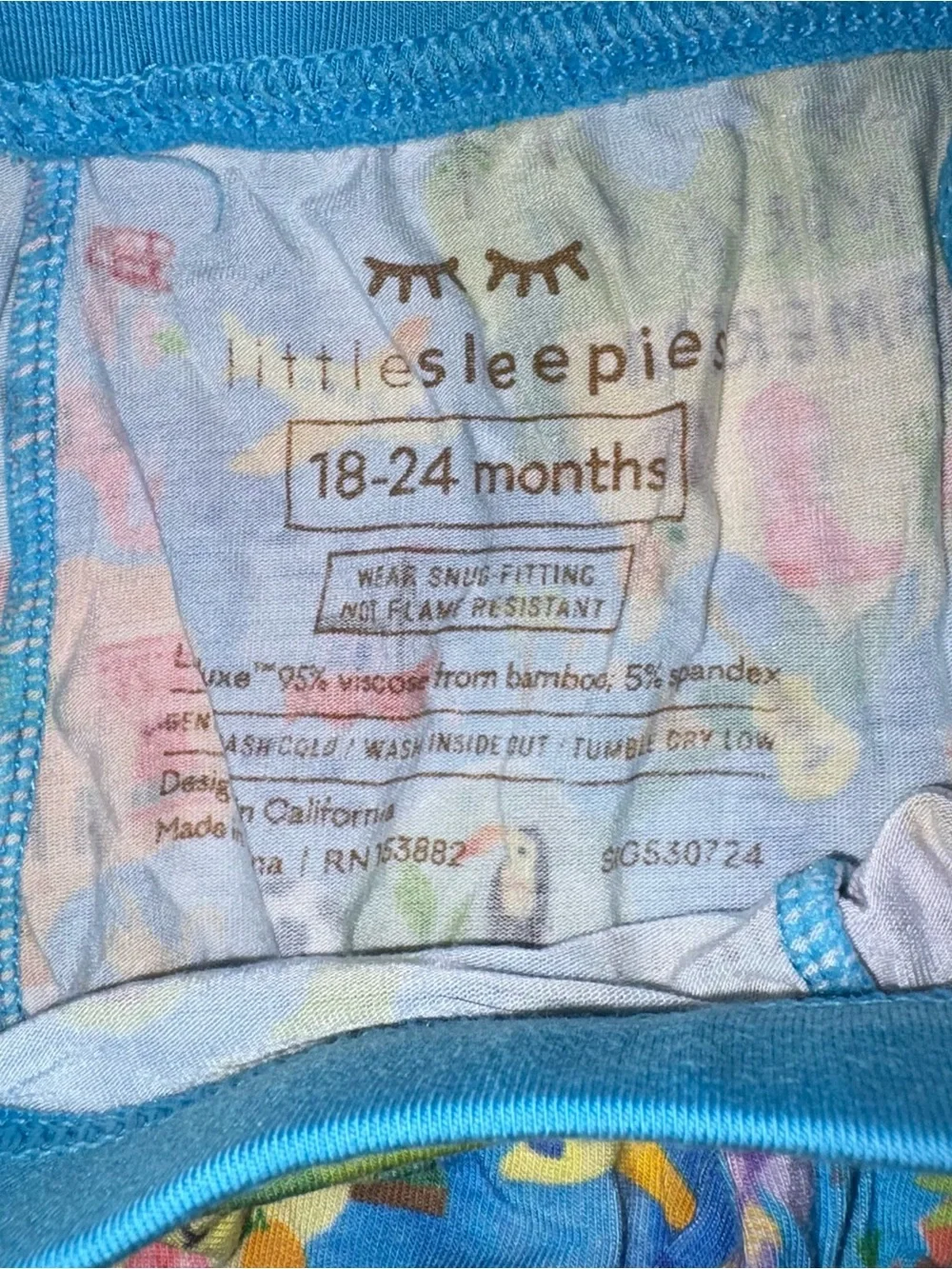 Little Sleepies pajama pants - size 18-24 M - Around the World